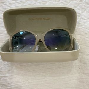 Linda Farrow White Sunglasses